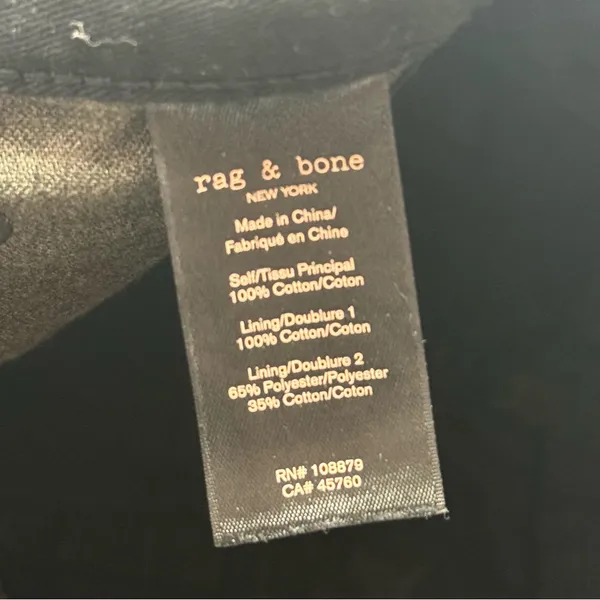 rag & bone Maya High Waist Straight Leg Jeans in Midnight 5 - size: 23 - Image 6