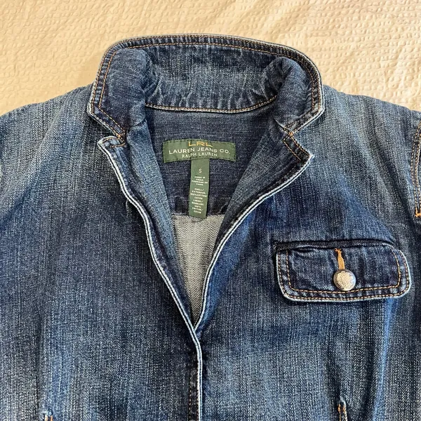 Polo Ralph Lauren denim jean jacket button down S women - Image 2