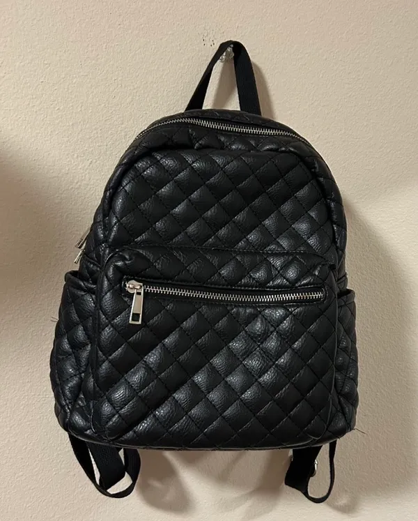 Claire’s Quilted Faux Leather Bag pack Chic and Trendy - Image 6