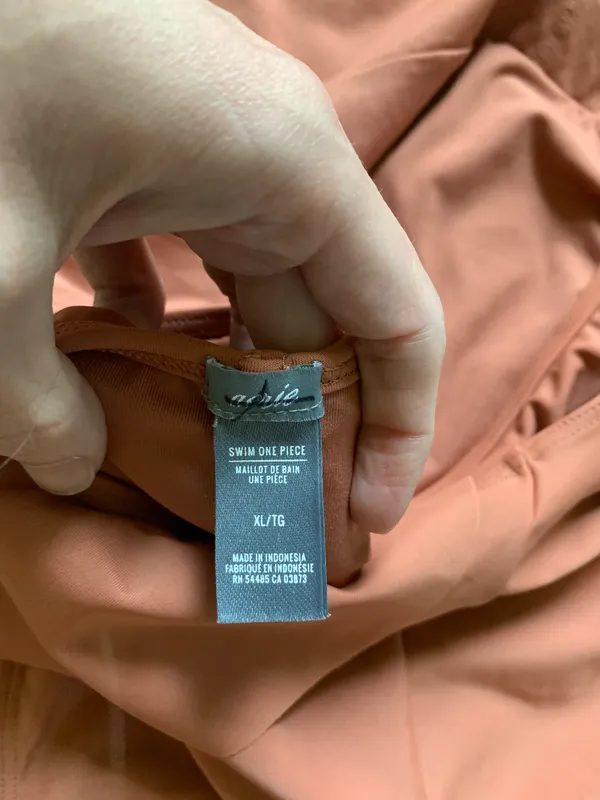 Aerie NWOT Rust One Piece Ruffle Swimsuit XL - Image 6