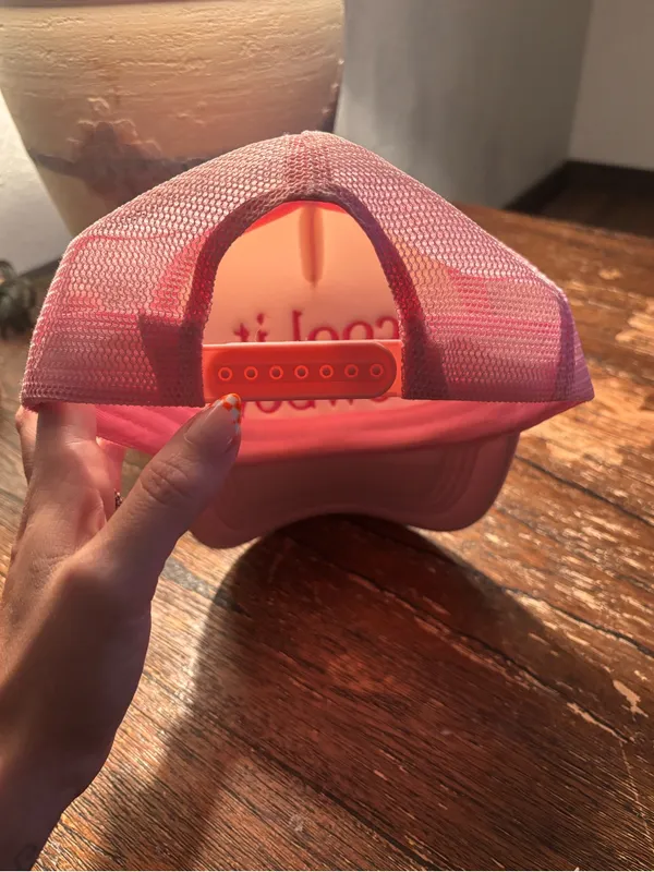 Bubblegum Pink "Cool It Cowboy" Trucker Hat - Image 3