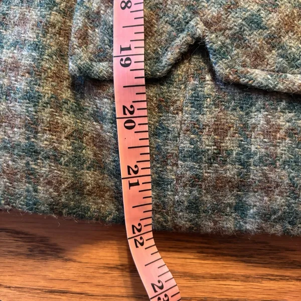 Vintage‎ 80's Wool Women's Green Plaid Jacket Preppy - Image 8