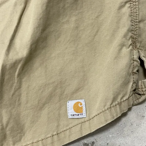 Carhartt Womens Brown Duck Short Sleeve Top Blouse Button Down Size Medium 8-10 - Image 4