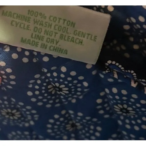 Vera Bradley Tote Bag Womens Large Blue Night and Day Quilted Cotton Excellent - Image 13