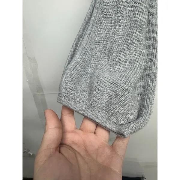 American Eagle Women’s Xl Light Gray Knit Sweater Tie Sleeve Casual Top - Image 3