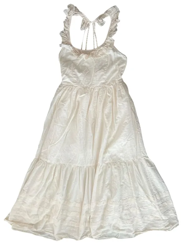 Christy Dawn Women’s Clemence Regenerative Organic Cotton Maxi Dress Pearl White - Image 12