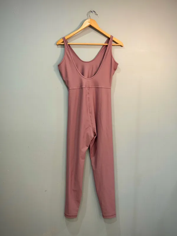 Mauve Old Navy Powersoft Jumpsuit Size M EUC - Image 2