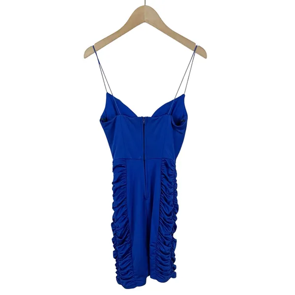 B. Darlin Royal Blue Side Ruched Sleeveless Bodycon Mini Dress Size 3/4 - Image 3