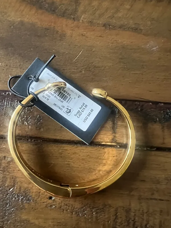 Brand New, Kate Spade “Spot the Spade Open Hinge Bangle Bracelet - Image 3