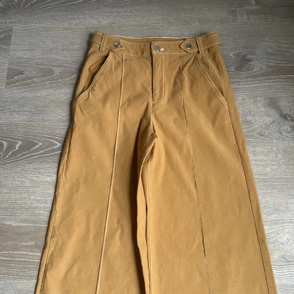 Anthropologie Maeve Contrast Stitch High-Rise Wide-Leg Pants 2 - Image 6