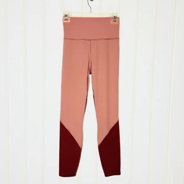 Vuori Colorblock Studio Leggings Rose Terracotta High Rise Small - Image 6