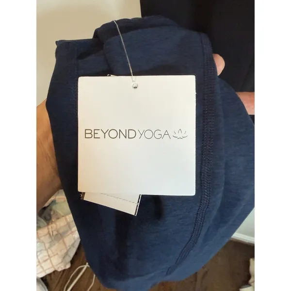 Beyond Yoga Beyond The Bump Spacedye Navy Leggings Pockets Sz M NWT - Image 13