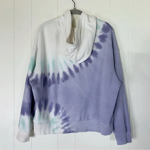 Wildfox White & Purple Tie Dye Hoodie L - Image 2