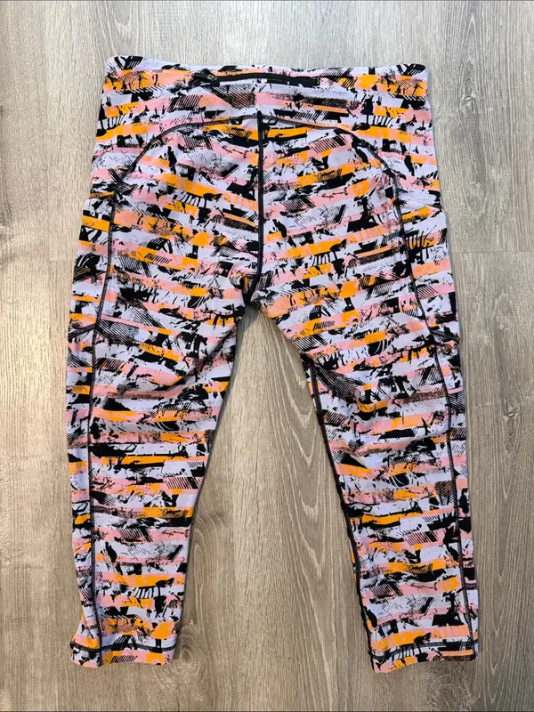 Lululemon 12 Speed Up Crop Mid Rise Workout Yoga Lounge Run Gym Women’s Leggings - Image 5