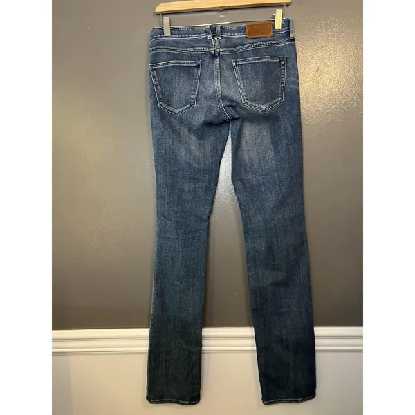 Madewell Jeans Womens 26x34 Blue Rail Straight Medium Wash Denim Stretch - Image 4