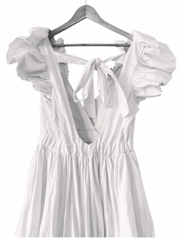 MAKING THE CUT Sienna’s Hi Low Ruffle Dress White Size M NEW - Image 6
