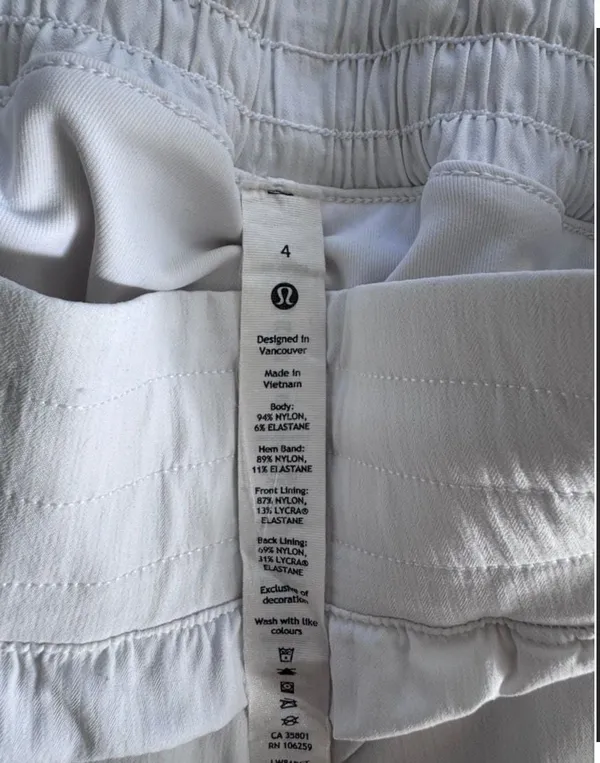 Lululemon Pace Rival Skirt Size 4 White - Image 3