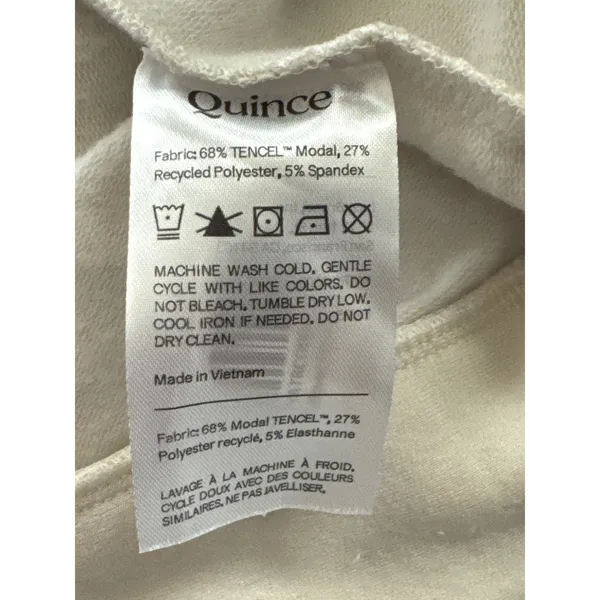 Quince Ivory Tencel Modal Relaxed Pullover Hoodie Womens Large Sustainable Soft - Image 6