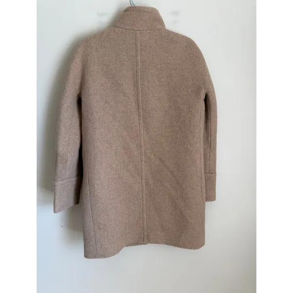 J.Crew Stadium Cloth Coat Women 6 Camel Tan Wool Blend Nello Gori - Image 5