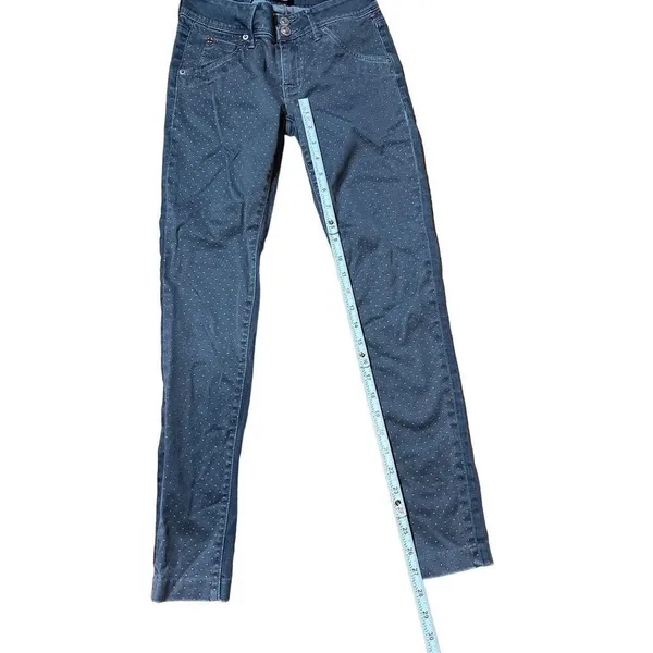 Hudson Jeans Gray Gold Polka Dot Collin Vice Versa Skinny‎ Jeans Sz 25 - Image 8