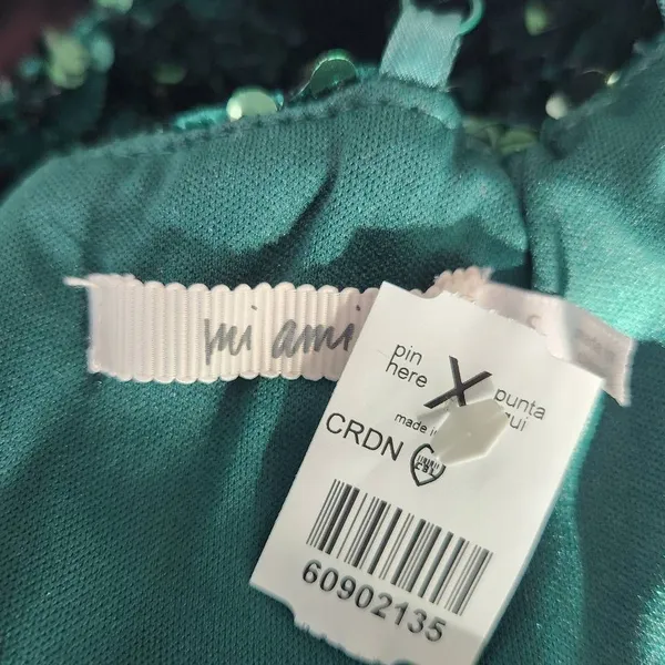Mi Ami Green Sequin One Shoulder Mini Dress NWOT Size Small Formal Sequin Dress - Image 8