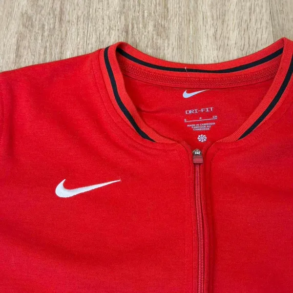 Nike Dri-FIT quarter-zip pullover in red and black. Size S - Image 6