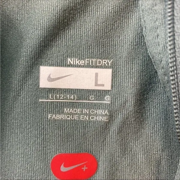 Nike Womens Green Fit Dry 1/4 Zip Long Sleeves Activewear PulloverSize L (12-14) - Image 4