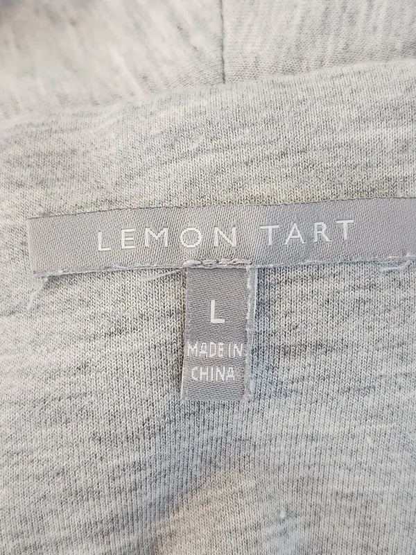Lemon Tart Heather Gray Open Front Knit Cardigan Size Large - Image 8