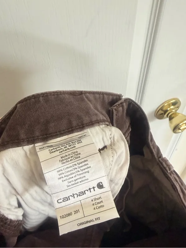 Carhartt Womens Brown Original Fit Carpenter Pants - Image 6