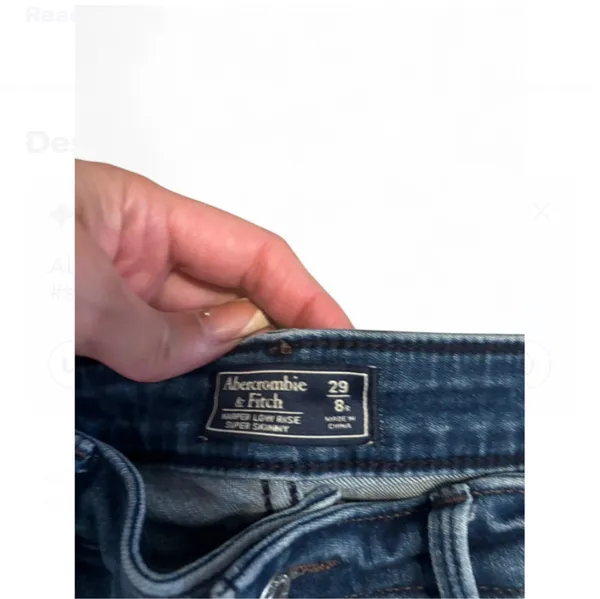 Abercrombie & Fitch size 29 skinny fit mid rise jeans - Image 4