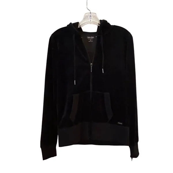 Calvin Klein Women's Black Full Zip Jacket Size S‎ Casual Hooded - Image 9
