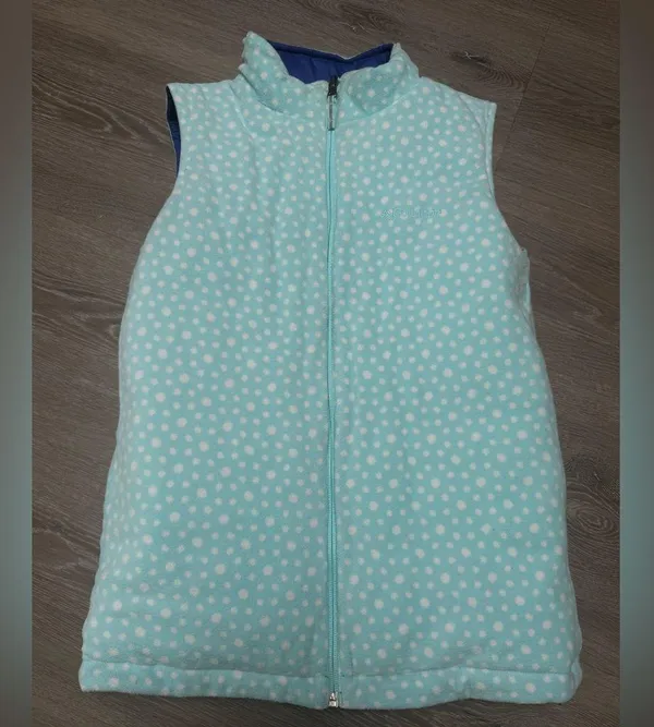 Columbia Royal Blue Baby Blue Polkadot Insulated Reversible Vest - Image 6