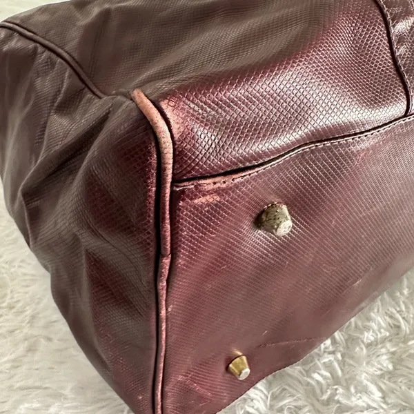 Vintage Bottega Veneta Leather Overnight‎ Duffle Bag - Image 7