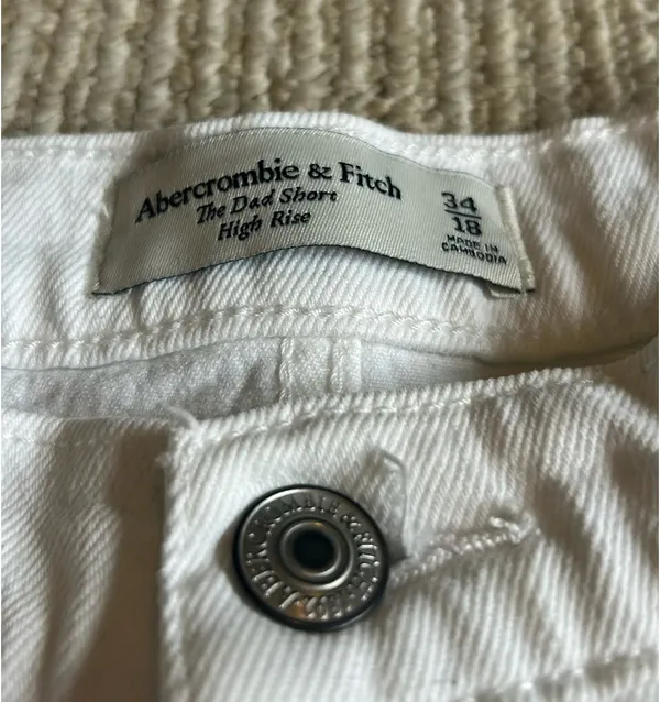 Abercrombie Shorts High-Rise Dad White 34 - Image 4