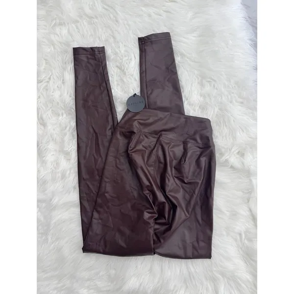 OFFLINE by Aerie Faux Leather High Waisted Leggings Chocolate Brown Size XS - Image 7
