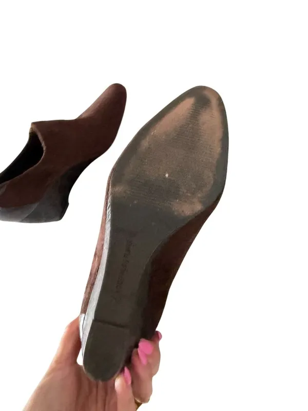 DONALD J PLINER Ferny Brown Suede Wedges Size 7 - Image 3