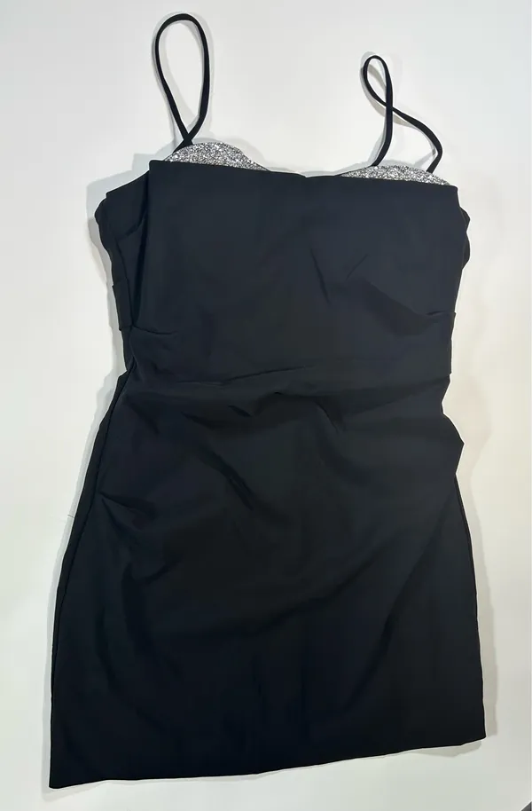 ASTR The Label Kalista Black Embellished Mini Dress Size Large - Image 2