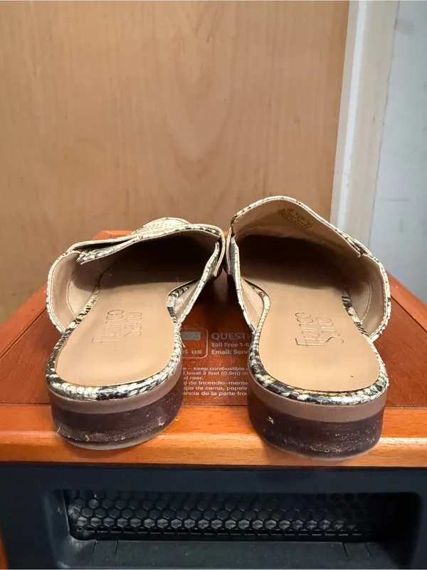 Franco Sarto Women’s Snakeskin Print Mule Loafers - Slip-On Flats. Size: 7 - Image 7