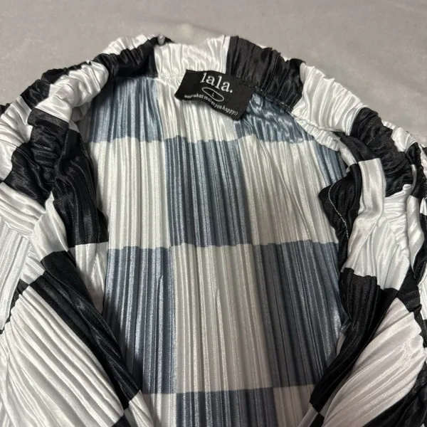 Dressed in Lala Black White Checkered Top Sz Large - Image 2