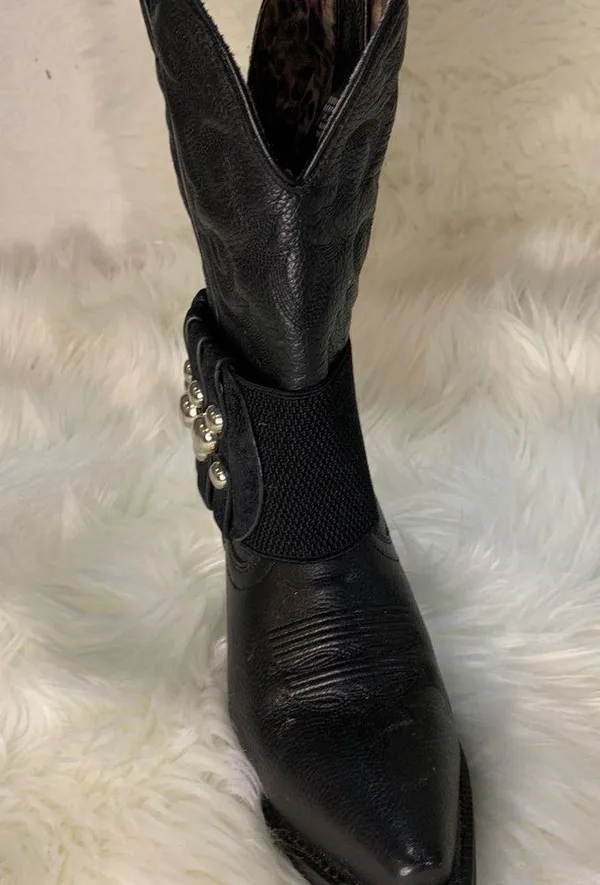Handmade Removable Women’s Boot Band/Cuffs Black - Image 6
