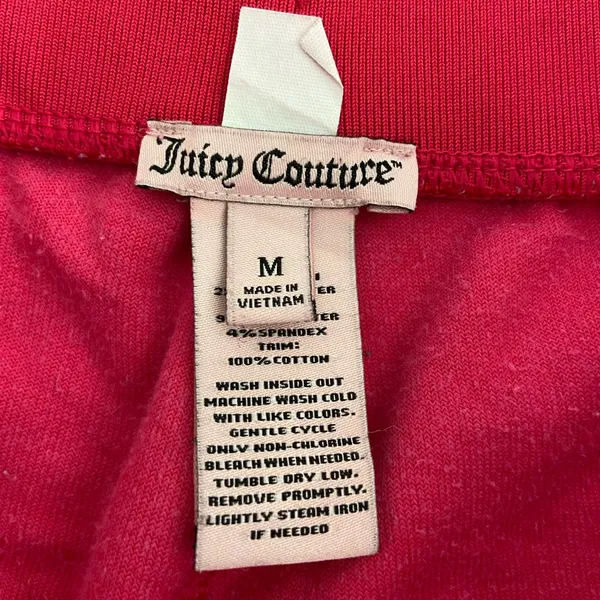 Juicy Couture women’s‎ hot pink soft velour drawstring joggers sweatpants medium - Image 7