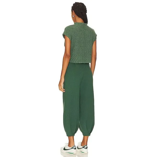 Free People Beach Freya parachute wide-leg green knit pants size XL - Image 2