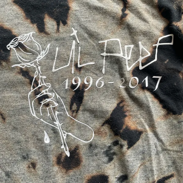 Handmade Custom Dyed Lil Peep Long Sleeve Gray - Image 3