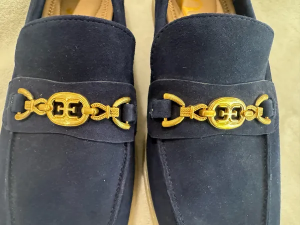 Sam Edelman Navy Suede Loafers - Image 3