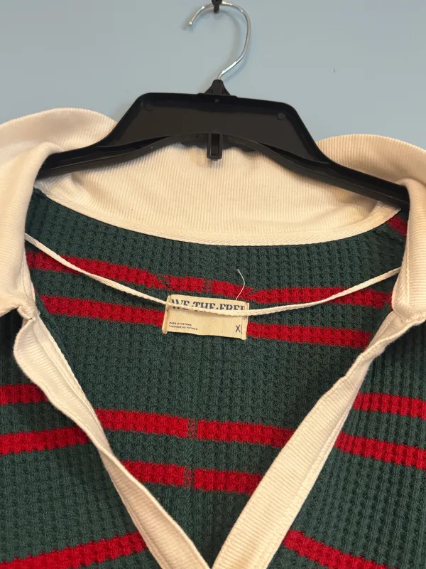 We The Free Stripe Waffle Knit Top - Image 3
