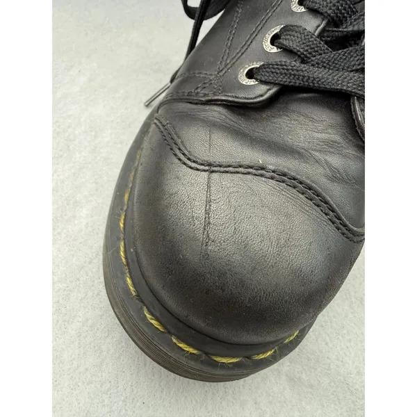 Dr. Martens Black Leather Platform Oxfords Chunky Lug Sole Lace Up Shoes Grunge - Image 7