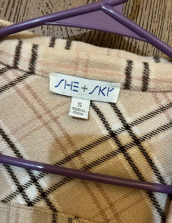 She & Sky Flannel shacket- boutique - Image 3