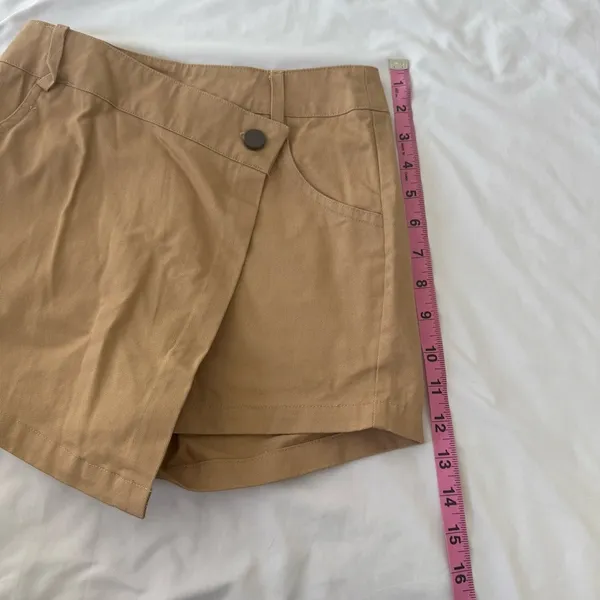 Princess Polly Carter Skort‎ Beige Khaki Mini Skirt Asymmetrical Button Party 0 - Image 8
