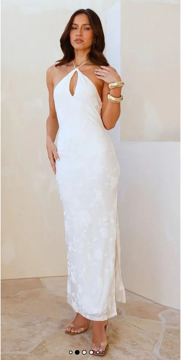 Hello molly admired from all angles halter maxi dress white - Image 2