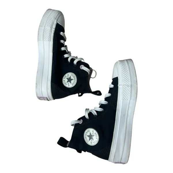 Converse CTAS Lift Hi Size 5 Women Black Pixel Purple Shoes High Platform - Image 7
